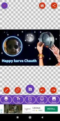 Happy Karwa Chauth Greetings, Photo Frames, GIF android App screenshot 4