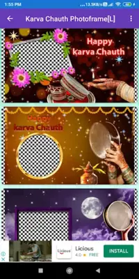 Happy Karwa Chauth Greetings, Photo Frames, GIF android App screenshot 5